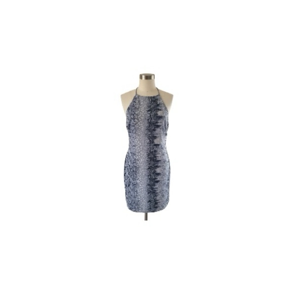 Elegant Blue Patterned Dress